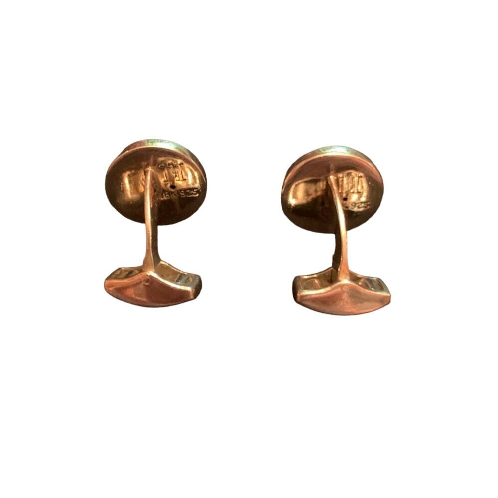 John Hardy 18K Gold and Sterling Silver Round Button Cufflinks - Picture 3 of 4